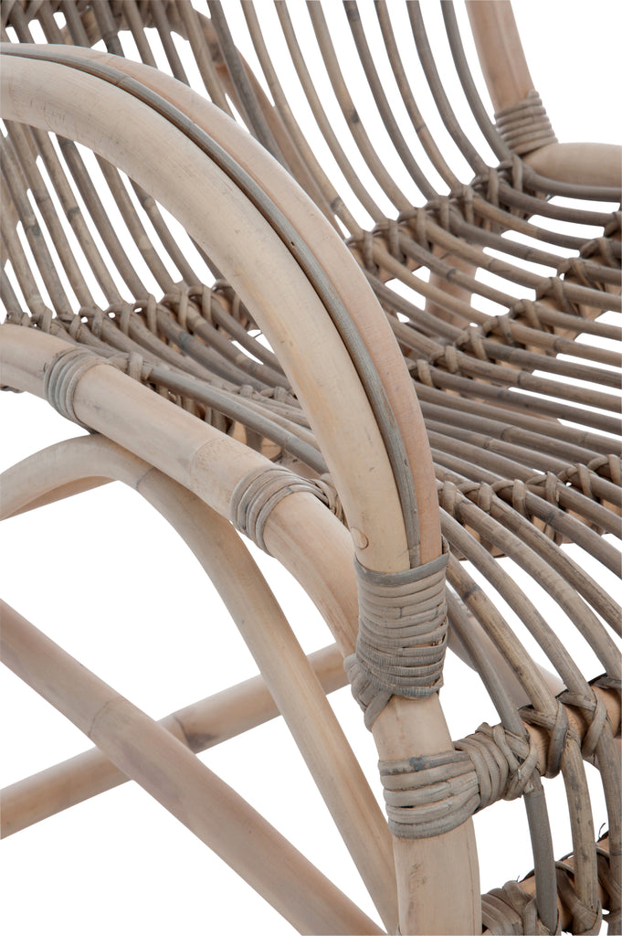 Schommelstoel Rotan Grijs