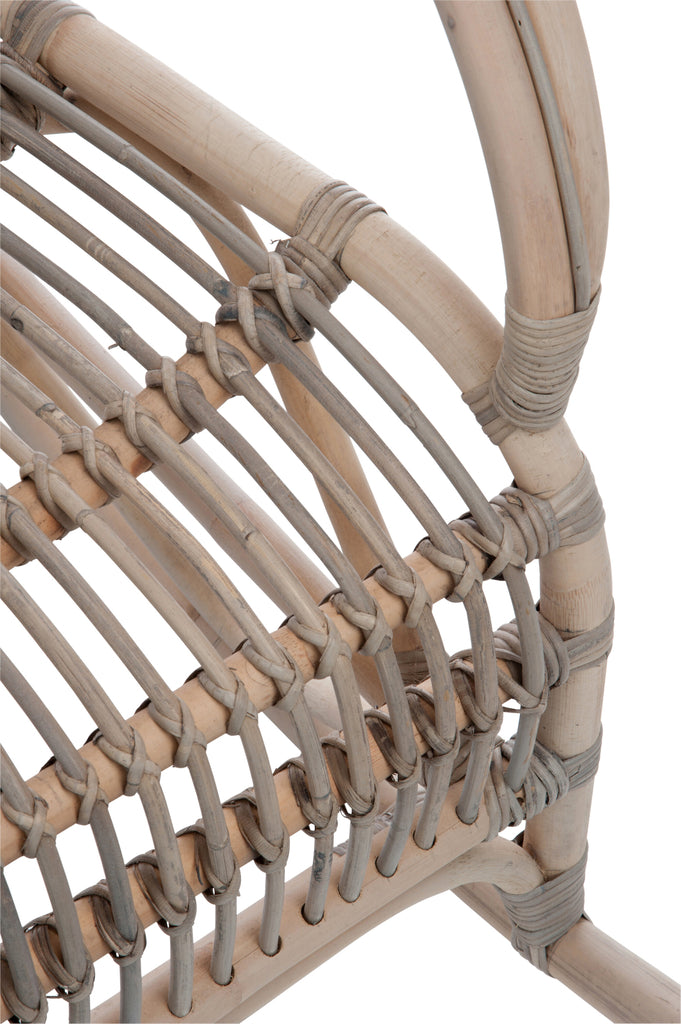 Schommelstoel Rotan Grijs