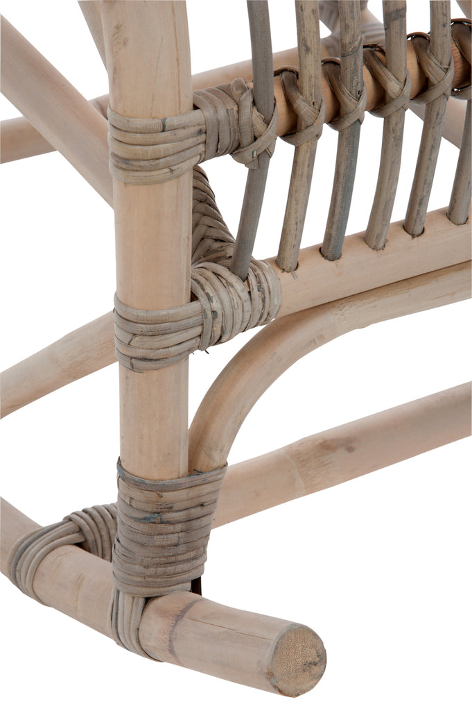 Schommelstoel Rotan Grijs