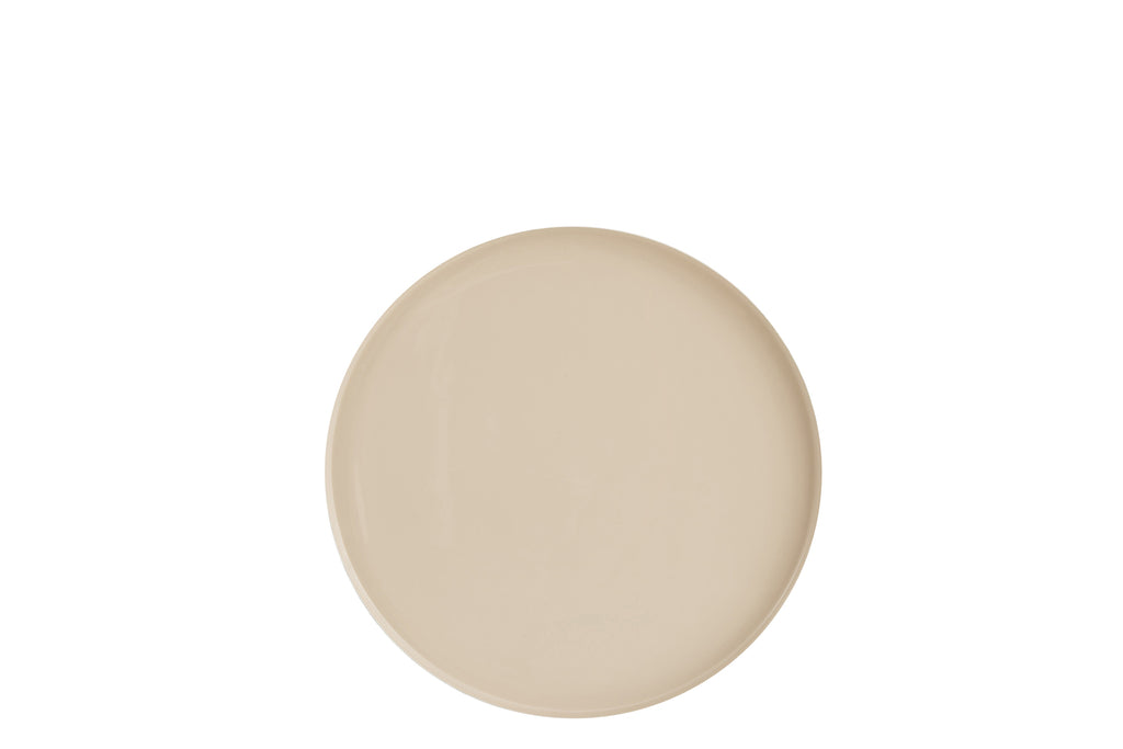 Set van 2 schalen metaal lak beige