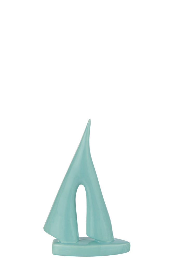 Zeilboot Porselein Azuurblauw Klein