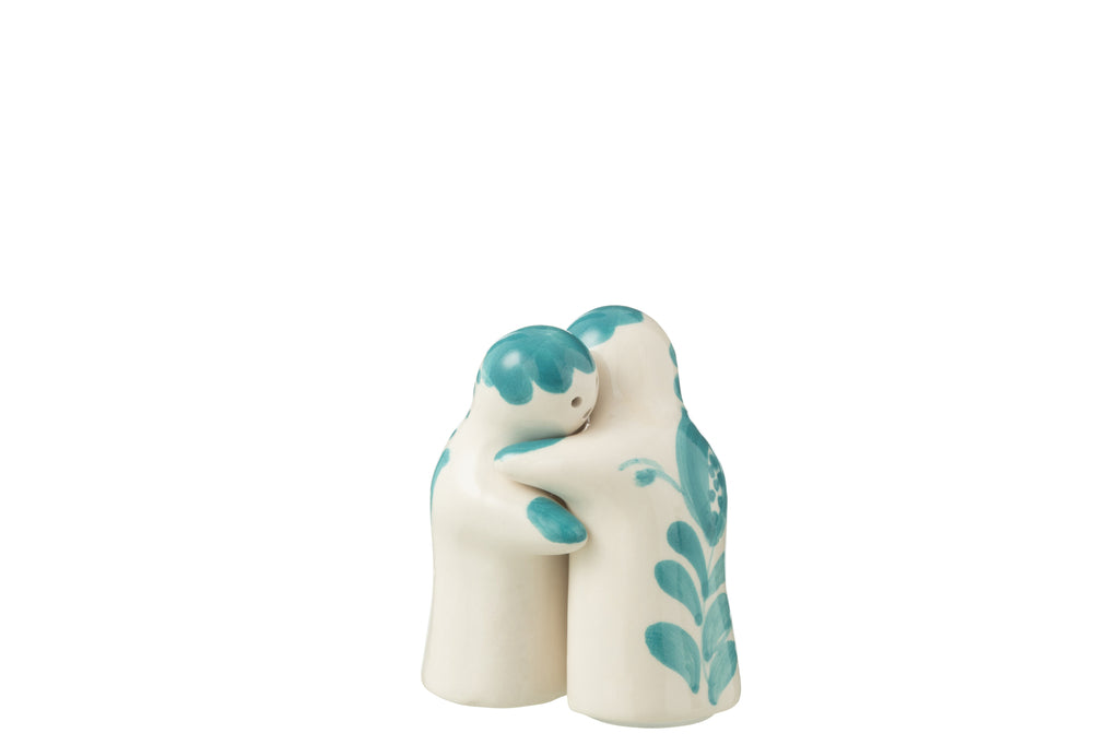Zout& Peperset Granada Keramiek Wit/Aqua