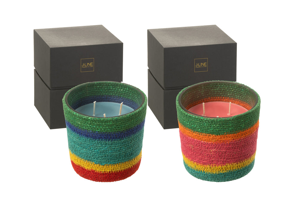 Geurende Kaars Mand Roze Was Mix Klein-45 uur Assortiment Van 2