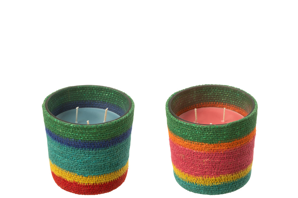 Geurende Kaars Mand Roze Was Mix Klein-45 uur Assortiment Van 2