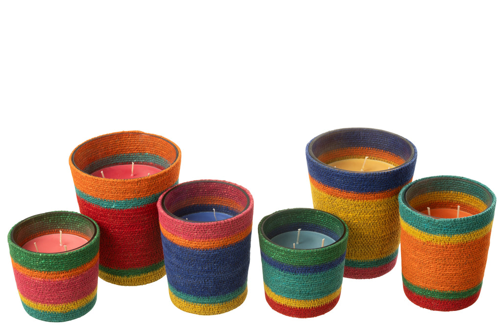 Geurkaarsmand Rode Was Mix Groot-75 uur Assortiment Van 2