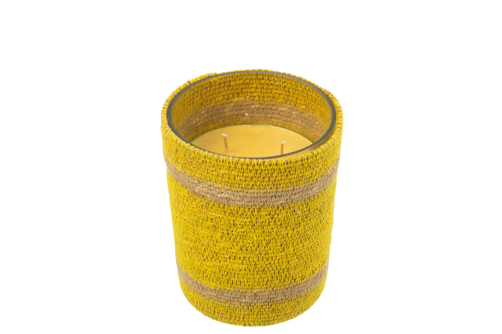 Geurende Kaars Mand Was Geel Medium-55 Uur