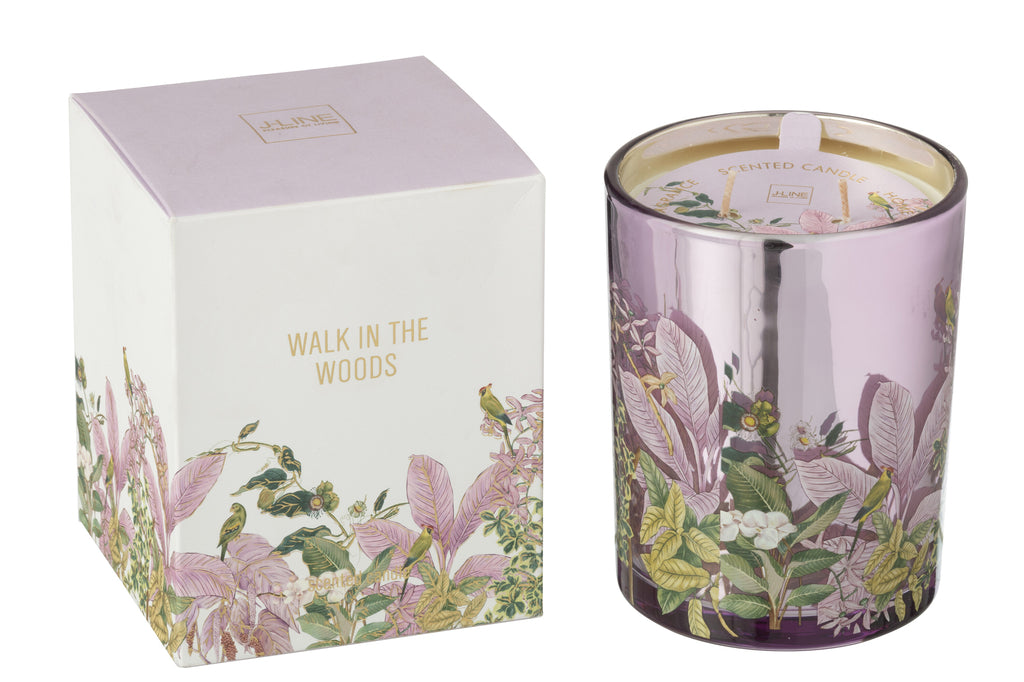 Geurkaars Walk In The Woods Wax Roze Groot-70 uur