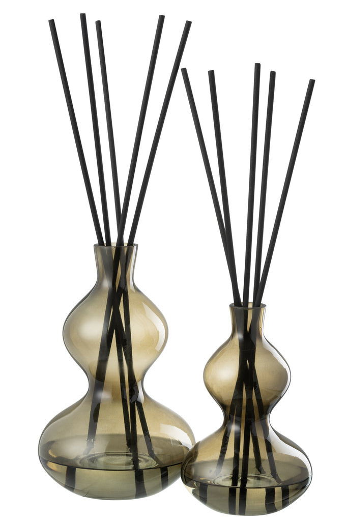 Geurolie Olijf & Wierook Glas Groen Groot