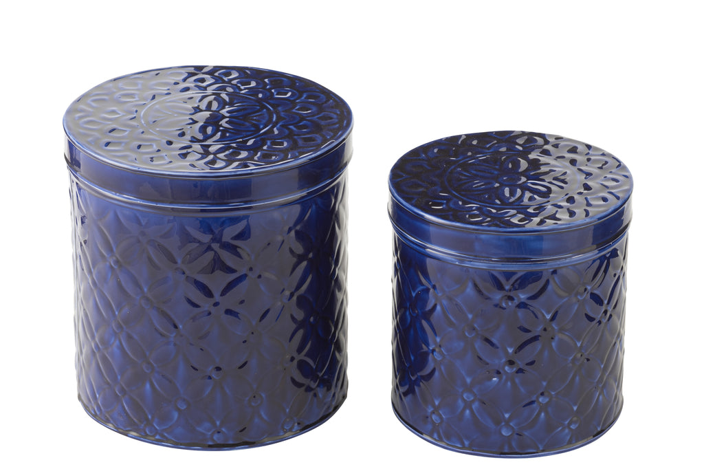 Set van 2 Box Pag Iron Blauw