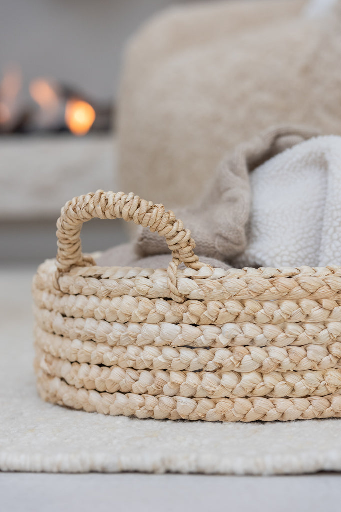 Set van 2 dienbladen rond maïskolf/spaanplaat natuurlijk