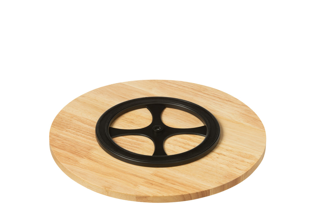 Set van 6 hapjes set + bamboe dienblad in doos keramiek groen