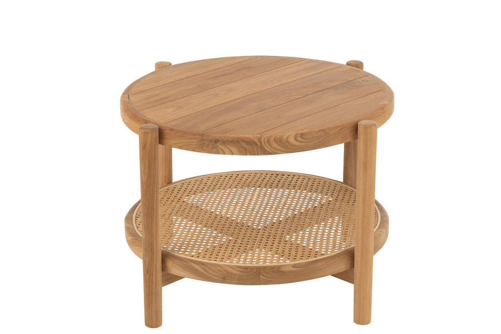 Side Table Round Teak Natural