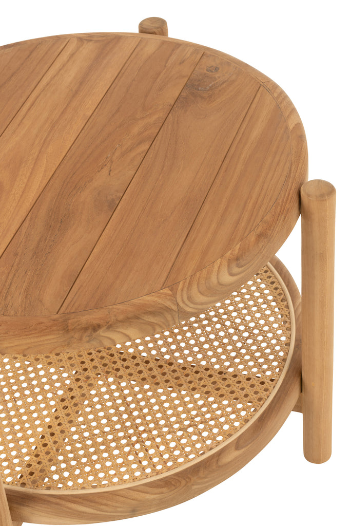 Side Table Round Teak Natural