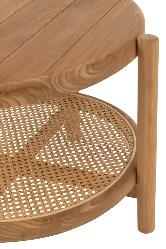 Side Table Round Teak Natural