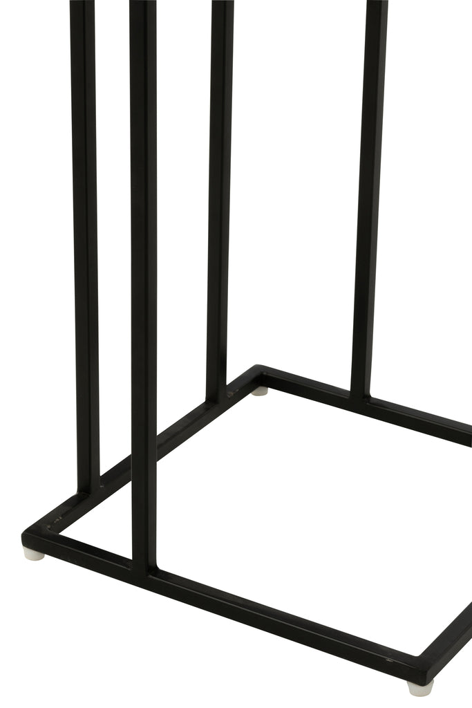 Bijzettafel Vierkant Acaciahout/Hars Natuurlijk/Blauw