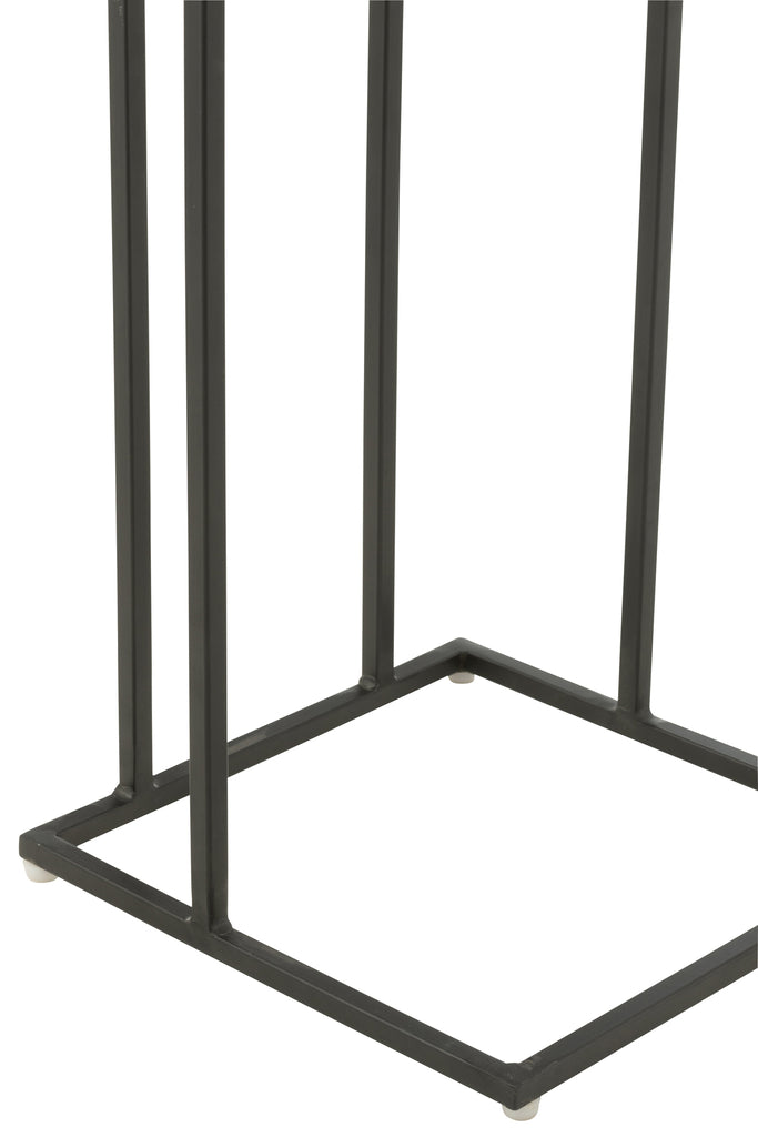 Side Table Square Acacia Wood/Resin Natural/White