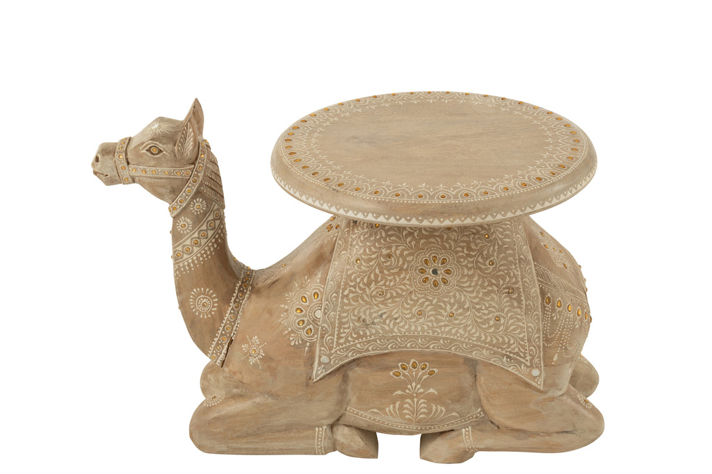 Sidetable Camel Mango Wood Natural/White