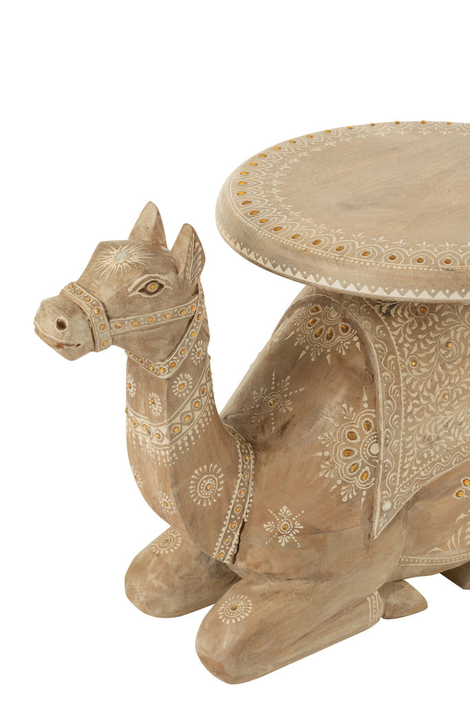 Sidetable Camel Mango Wood Natural/White
