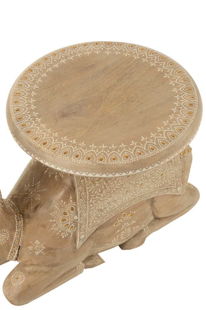 Sidetable Camel Mango Wood Natural/White