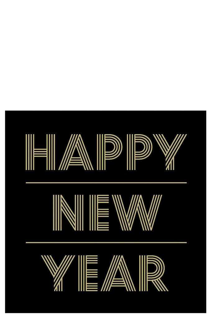 J-Line NYE servetten - papier - 20 per pak - 1 stuk