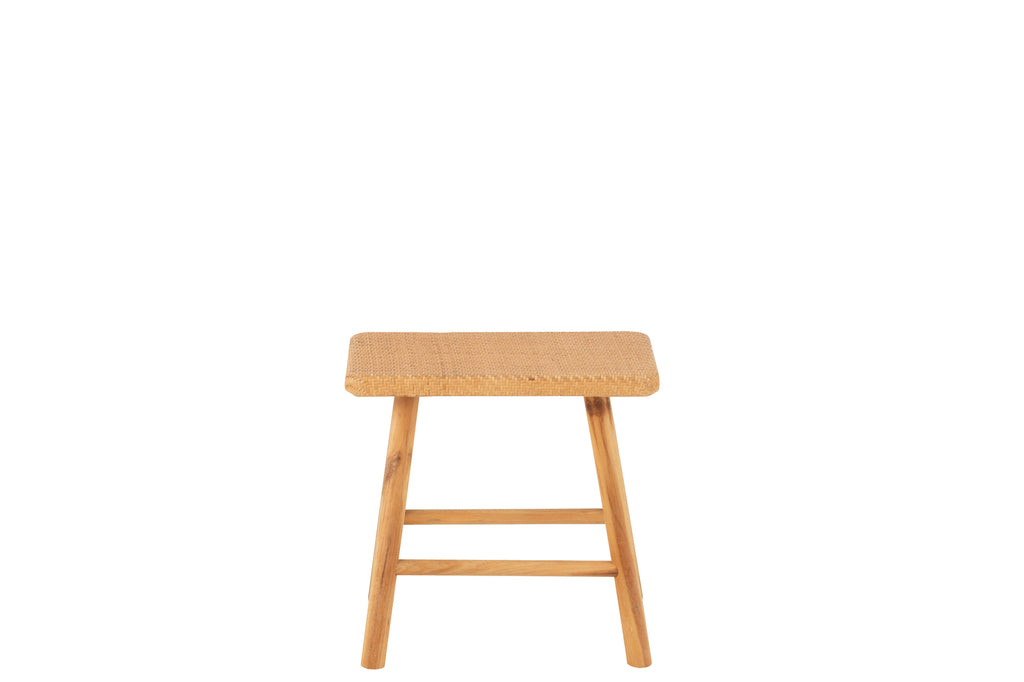 Kruk Rechthoekig Riet/Sparrenhout Natuurlijk