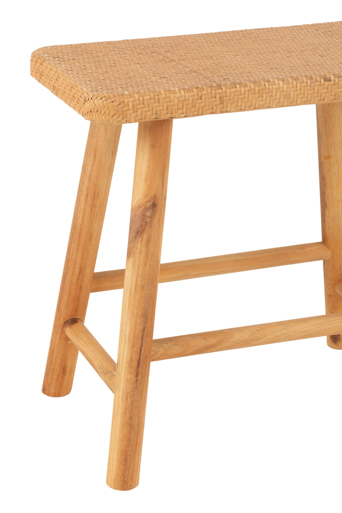 Kruk Rechthoekig Riet/Sparrenhout Natuurlijk