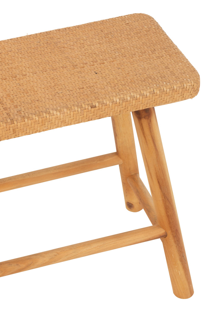 Kruk Rechthoekig Riet/Sparrenhout Natuurlijk