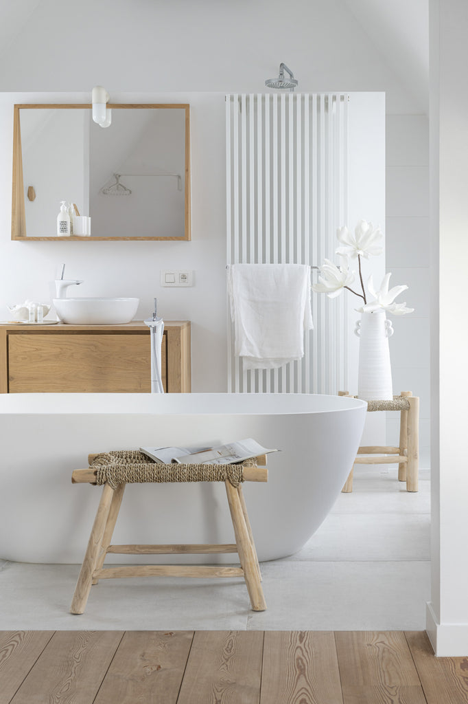 Kruk Timo Gras/Teakhout Natuurlijk Groot