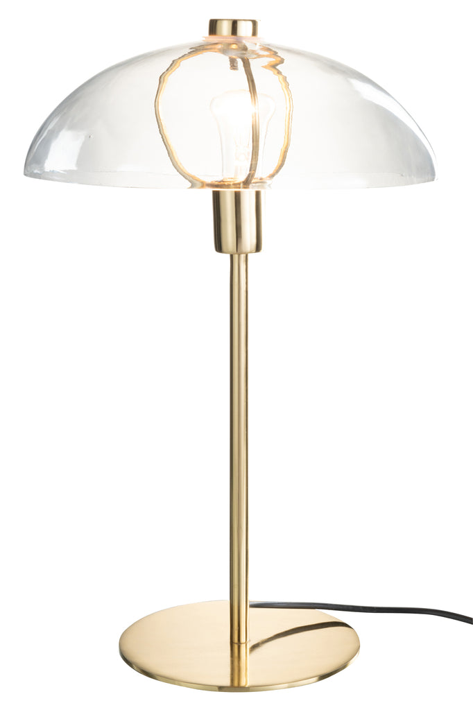 Tafellamp Jeff Metaal/Glas Transparant/Goud