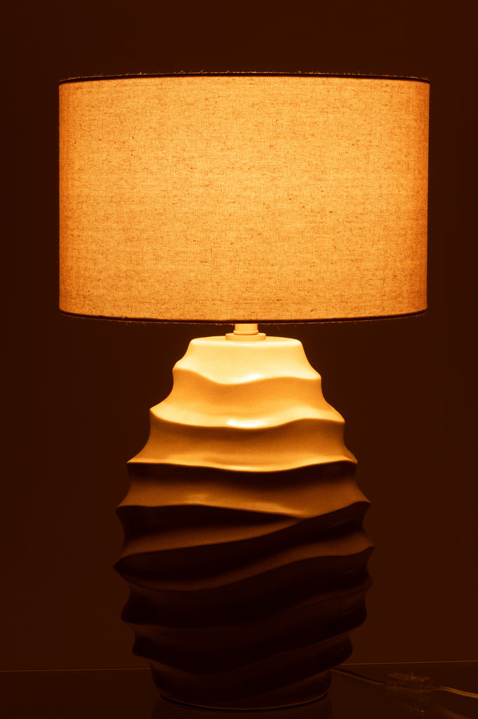 Tafellamp Keramiek Beige