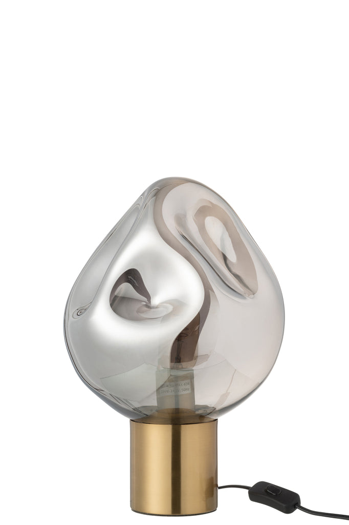 Tafellamp Goud Metaal/Glas Grijs