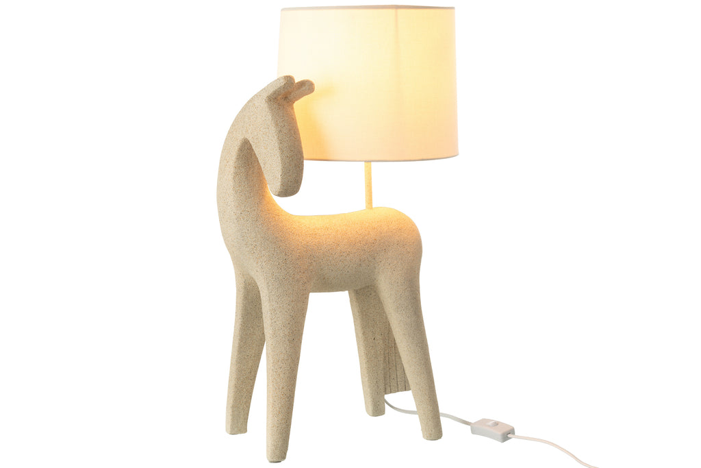 Tafellamp Paard Modern Resin Beige
