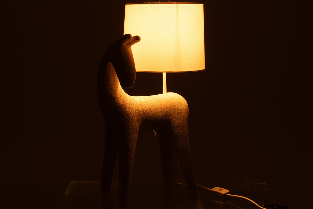 Tafellamp Paard Modern Resin Beige