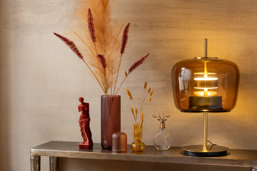 Tafellamp LED Glas Bruin