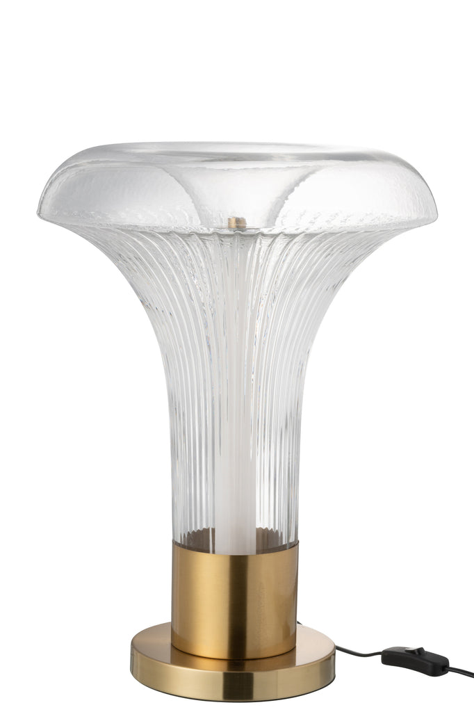 Tafellamp LED Goud Metaal/Glas Transparant
