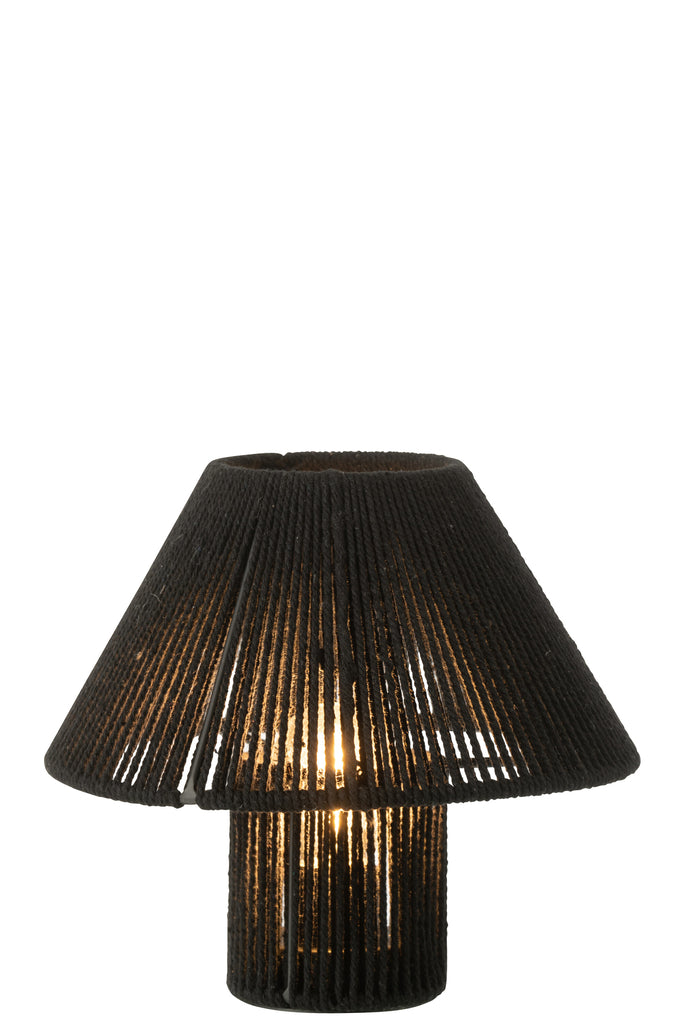 Tafellamp LED Metaal/Katoen Zwart