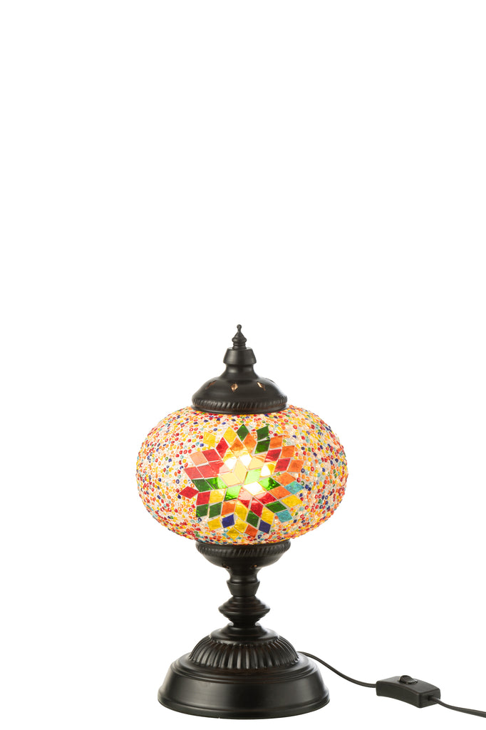 Tafellamp Mozaïek Glas/Metaal Oranje