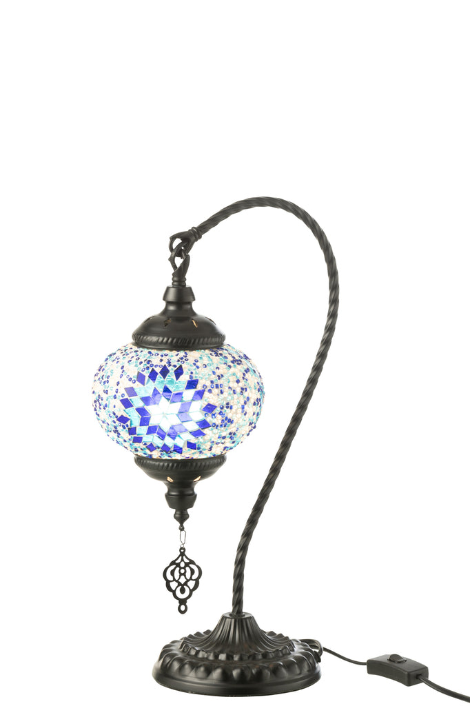 Tafellamp Mozaïek Hangend Glas/Metaal Blauw