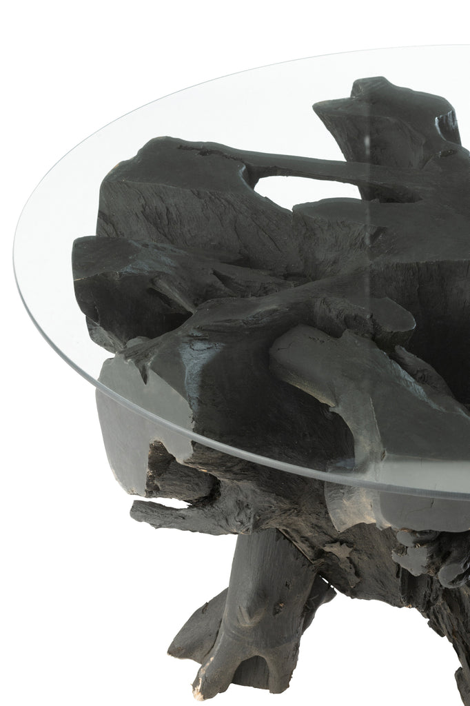 Tafel Wortels Hout Zwart – Uniek, Robuust en Stijlvol