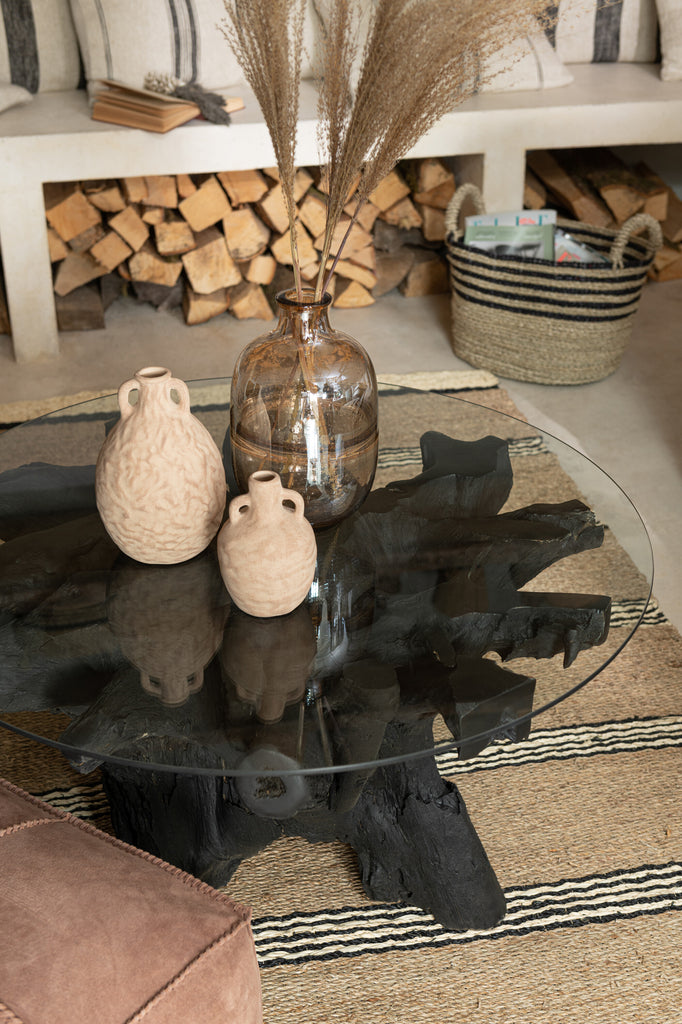 Tafel Wortels Hout Zwart – Uniek, Robuust en Stijlvol