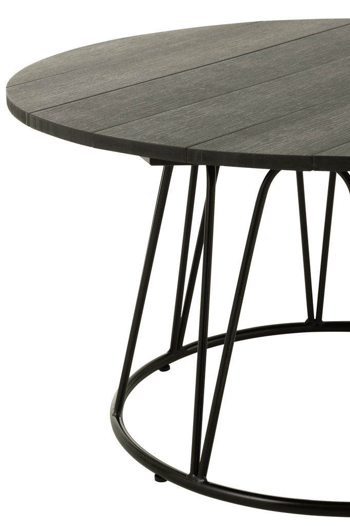 Table Zoa Steel/Polyethylene Black