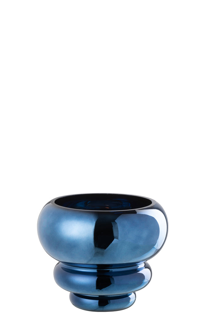 Theelichthouder / Vaas Julia Glas Blauw