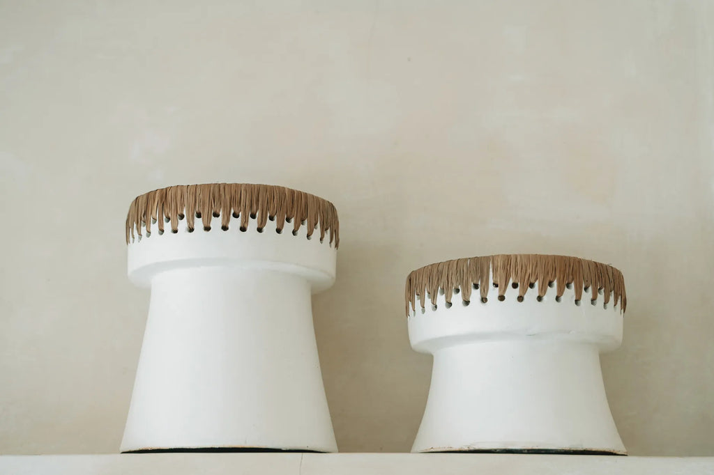 The Pretty Kaarsenhouder - Wit Naturel - S