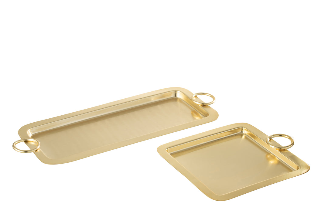 Plank Mijl Mat Metaal Goud Groot