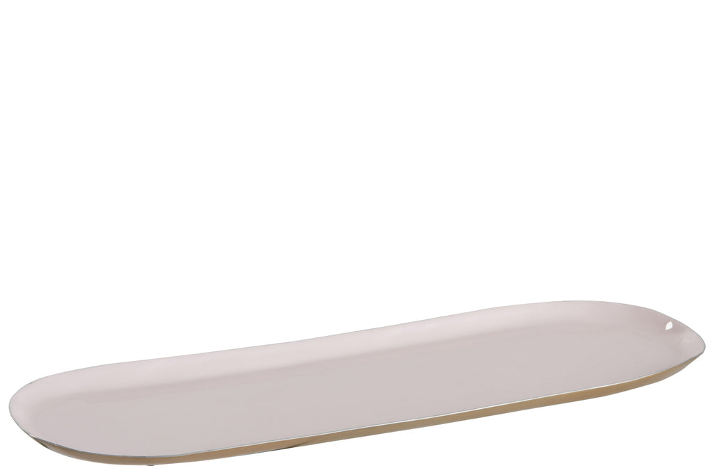 Lade Ovaal Afgerond Aluminium Roze/Goud