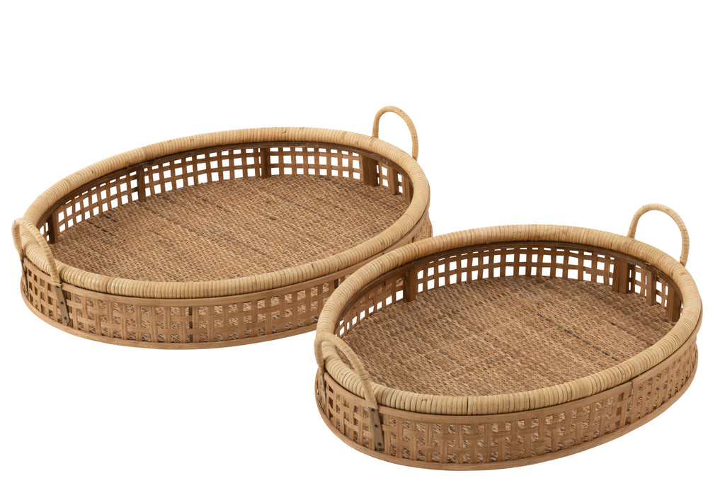 Plank Pick Rattan/Bamboe Natuurlijk, Groot