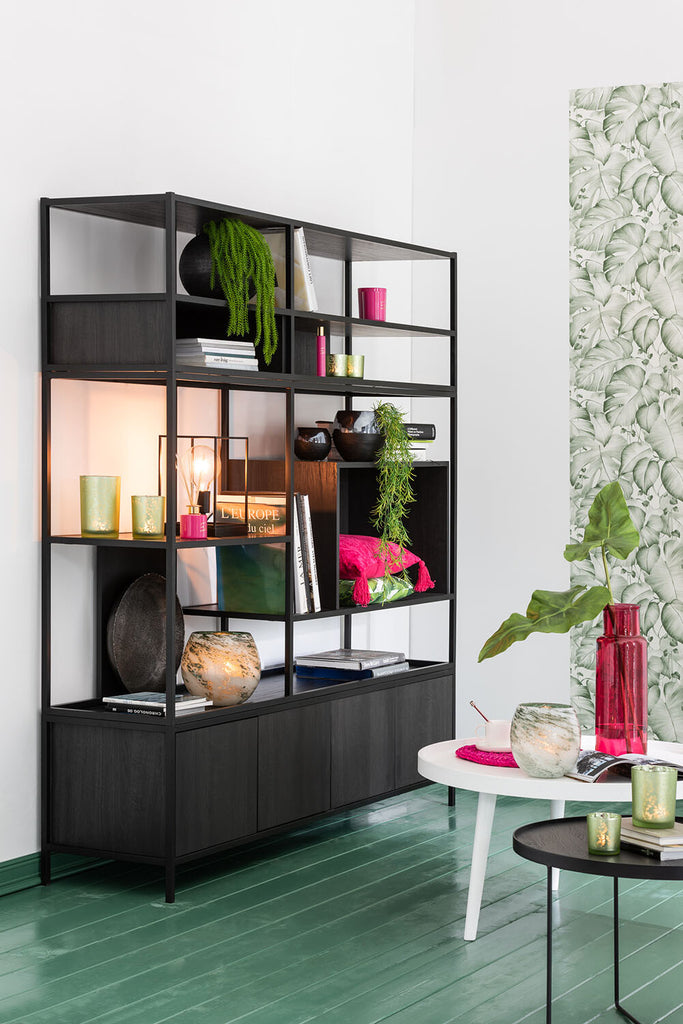 Lade Ronde Aluminium Zwart