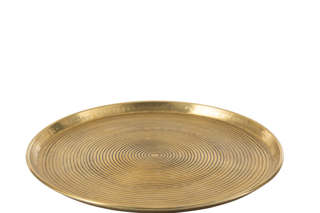 Lade Ronde Ringen Aluminium Goud Groot 60Cm