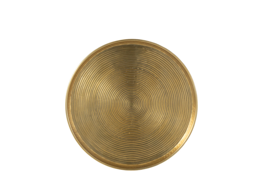 Lade Ronde Ringen Aluminium Goud Groot 60Cm