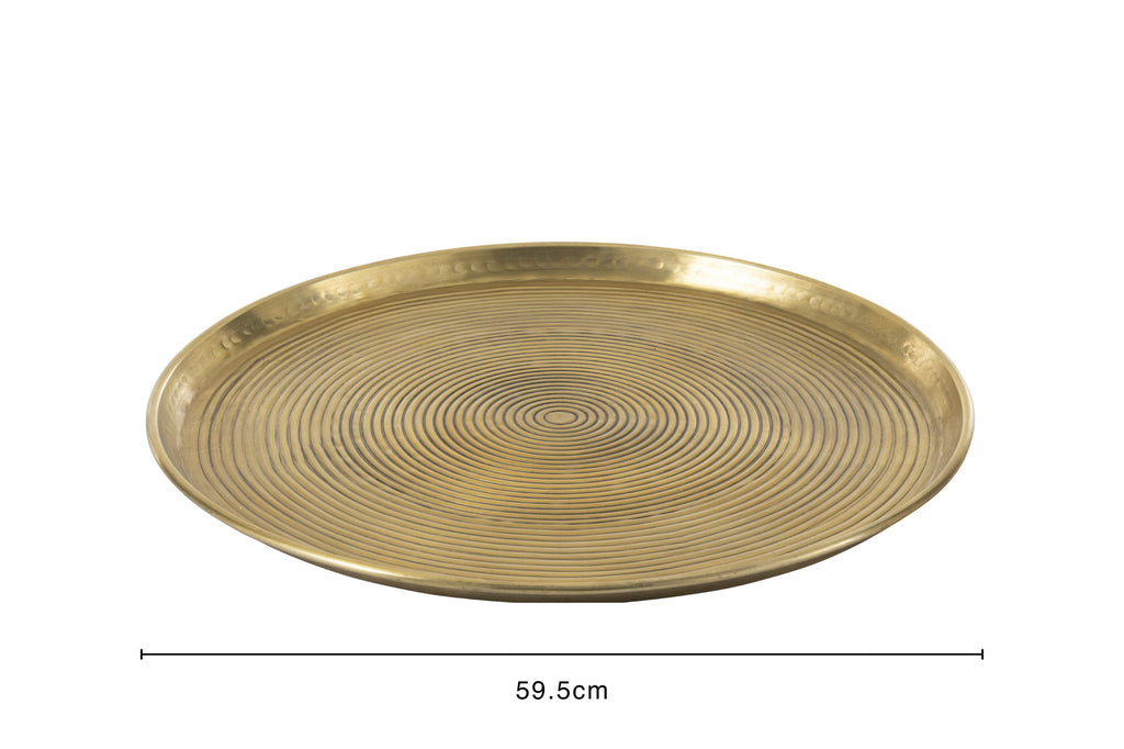 Lade Ronde Ringen Aluminium Goud Groot 60Cm